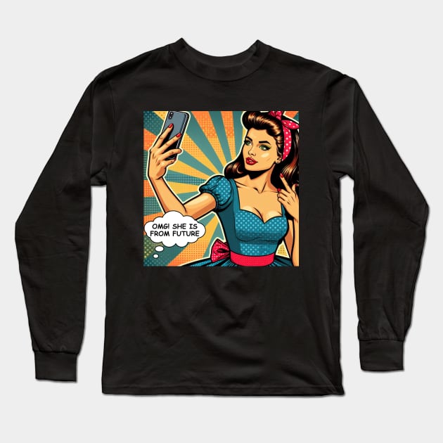 Pop Girl  from Future Long Sleeve T-Shirt by 80s Pop Night